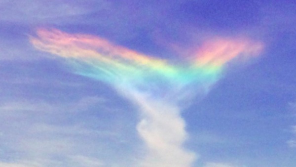 God’s Glory Illuminated by Rare Fire Rainbow