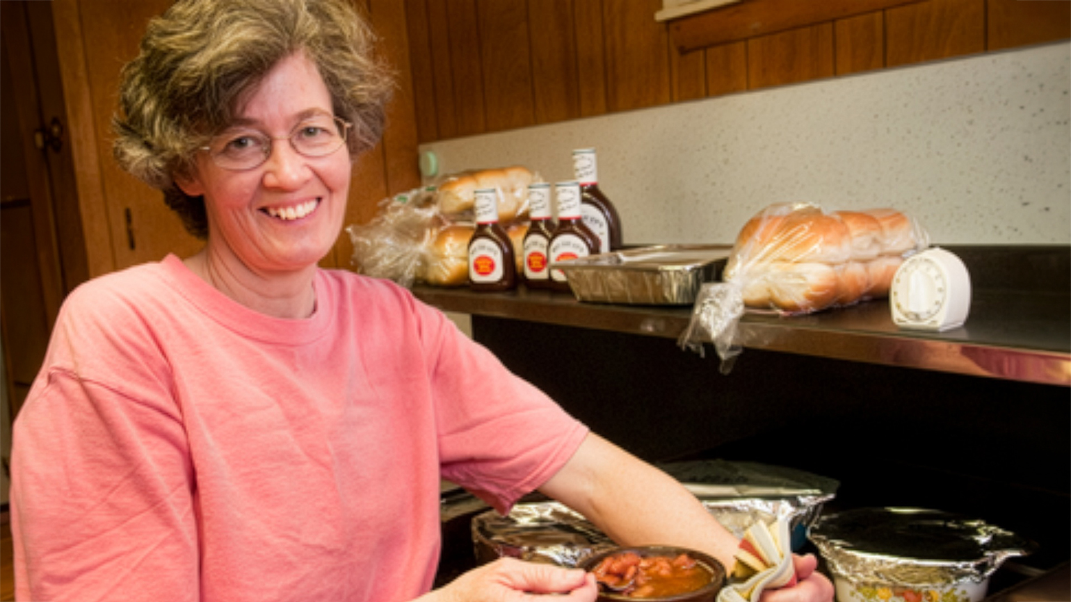 Friends at the Church Supper
