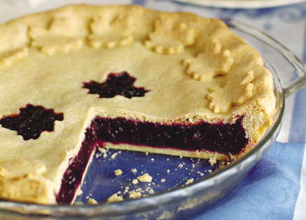 Wild Blueberry–Maple Pie with a Cornmeal Crust