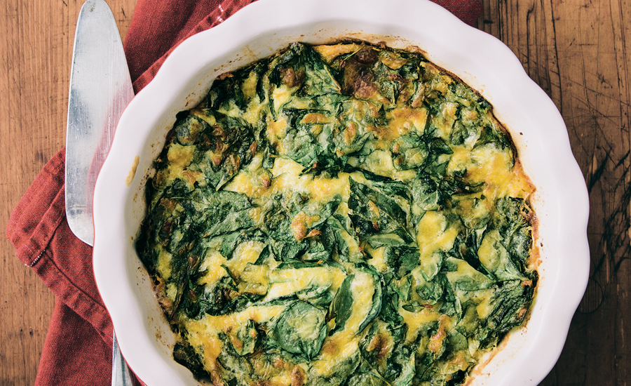 Crustless Spinach Quiche for Christmas