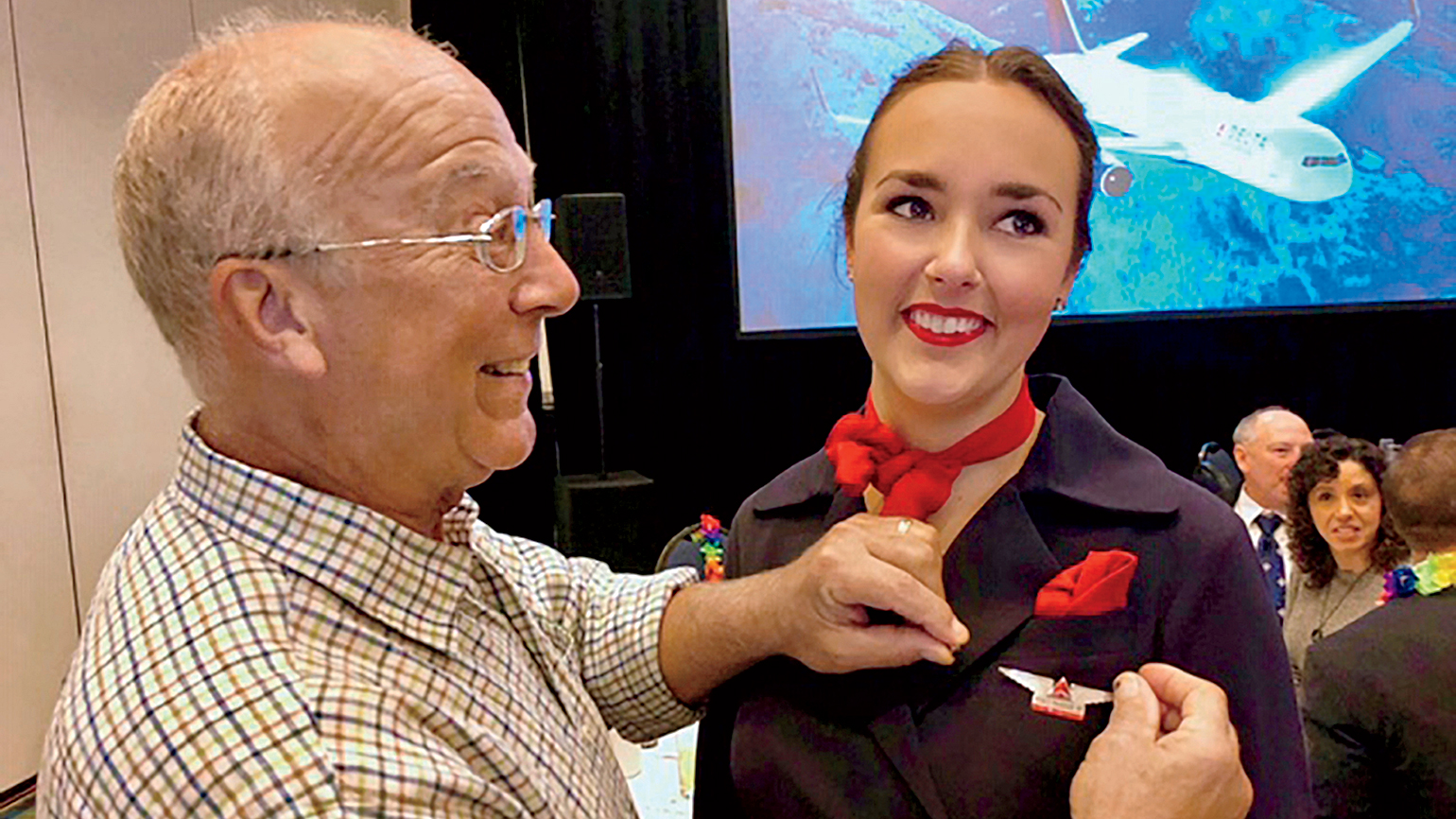 He Spent Christmas Flying With His Flight Attendant Daughter