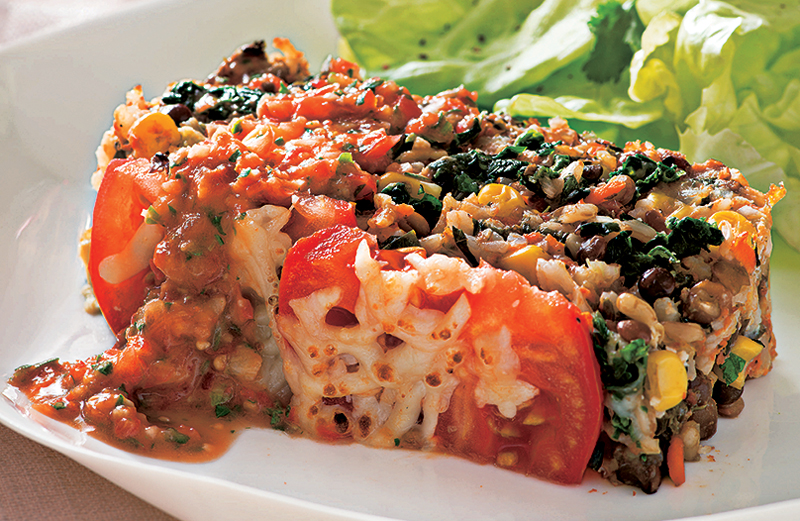 Mom’s Vegetable “Meatloaf” with Checca Sauce